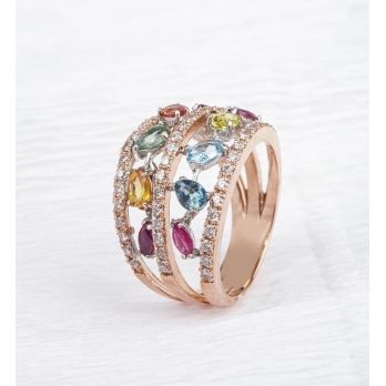 Bague femme en Or Rose 18 Carats Ref 67319 | Chichkhane