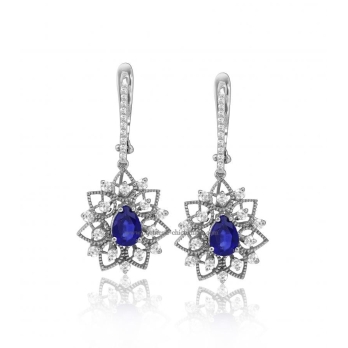Boucles d'oreilles femme en Or Blanc 18 Carats Ref 49732 | Chichkhane