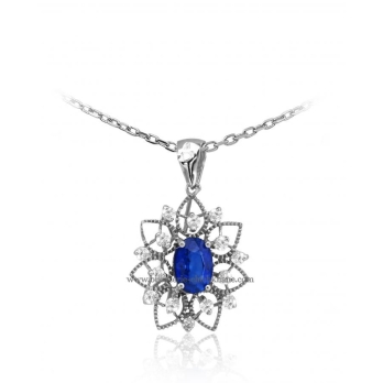 Pendentif femme en Or Blanc 18 Carats Ref 49731 | Chichkhane