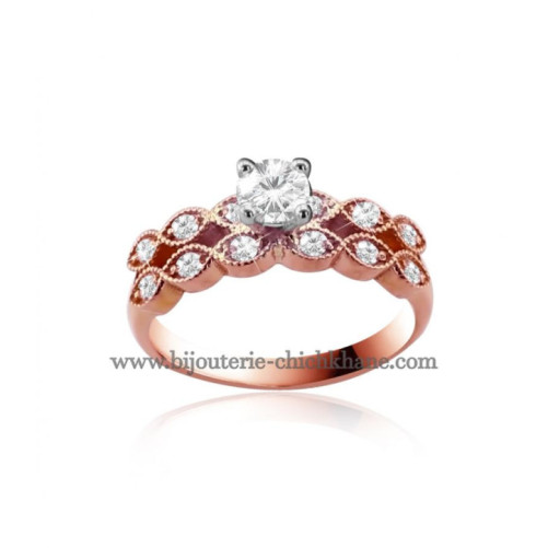 Solitaire femme en Or Rose 18 Carats Ref 48649 | Chichkhane