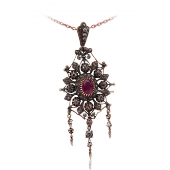 Pendentif Diamants Rose ''Chichkhane'' 48756