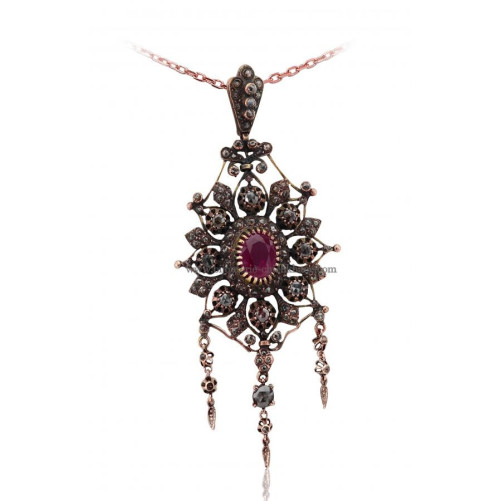 Pendentif Diamants Rose ''Chichkhane'' 48756
