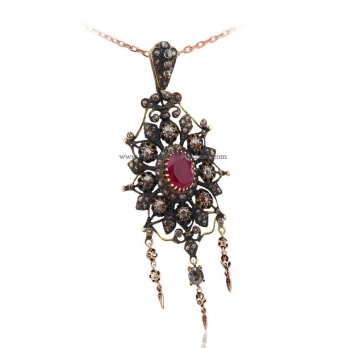 Pendentif Diamants Rose ''Chichkhane'' 48755