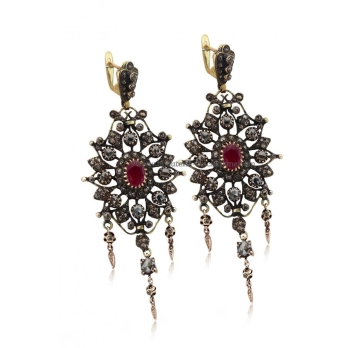 Boucles D'oreilles Diamants Rose ''Chichkhane'' 48759