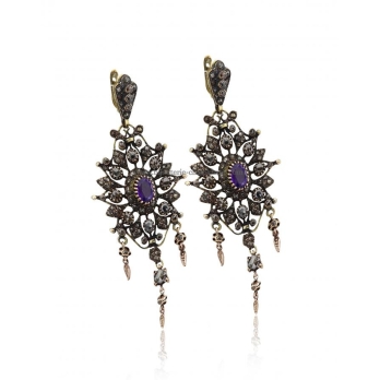 Boucles D'oreilles Diamants Rose ''Chichkhane'' 48758
