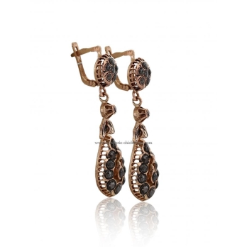Boucles D'oreilles Diamants Rose ''Chichkhane'' 50797