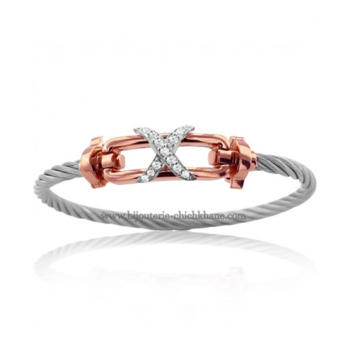 Bracelet femme en Or Bicolore 18 Carats Ref 48794 | Chichkhane
