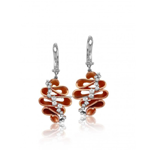 Boucles d'oreilles femme en Or Bicolore  18 Carats Ref 48642 | Chichkh