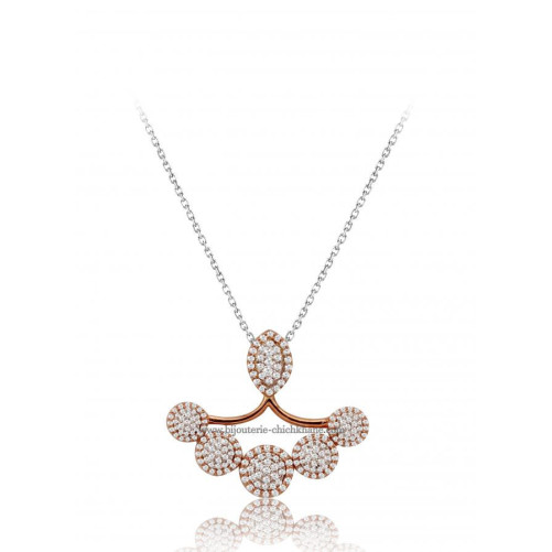 Collier femme en Or Bicolore  18 Carats Ref 48545 | Chichkhane