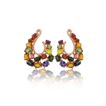 Boucles d'oreilles femme en Or Rose 18 Carats Ref 48407 | Chichkhane