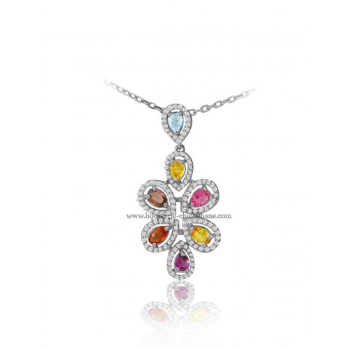 Pendentif femme en Or Blanc 18 Carats Ref 48480 | Chichkhane