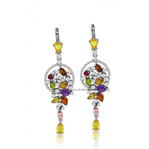 Boucles d'oreilles femme en Or Blanc 18 Carats Ref 48478 | Chichkhane
