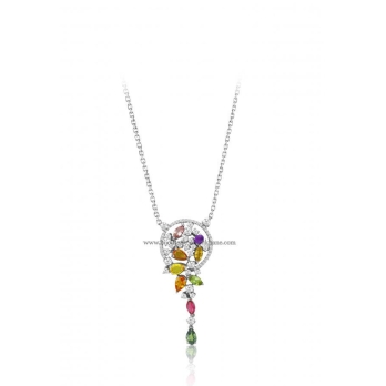 Collier femme en Or Blanc 18 Carats Ref 48477 | Chichkhane