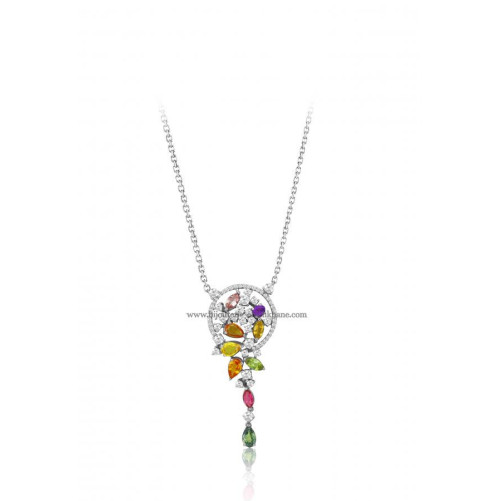 Collier femme en Or Blanc 18 Carats Ref 48477 | Chichkhane