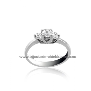 Solitaire femme en Or Blanc 18 Carats Ref 48493 | Chichkhane