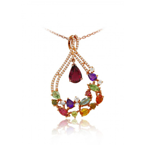 Pendentif femme en Or Rose 18 Carats Ref 48474 | Chichkhane