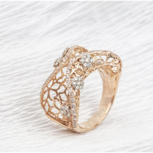 Bague femme en Or Bicolore  18 Carats Ref 67374 | Chichkhane
