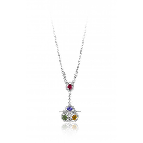 Collier femme en Or Blanc 18 Carats Ref 48326 | Chichkhane