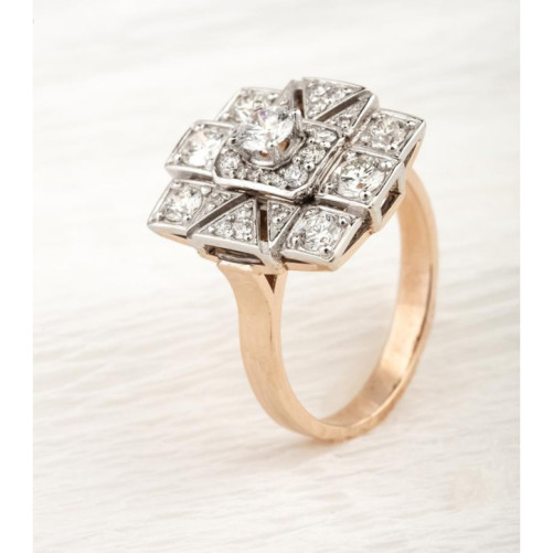 Bague femme en Or Bicolore  18 Carats Ref 66868 | Chichkhane