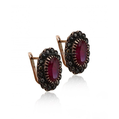 Boucles D'oreilles Diamants Rose ''Chichkhane'' 48005