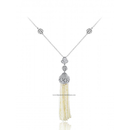 Collier femme en Or Blanc 18 Carats Ref 47915 | Chichkhane