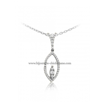 Pendentif femme en Or Blanc 18 Carats Ref 47059 | Chichkhane