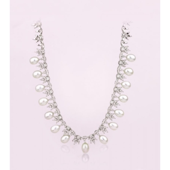 Collier femme en Or Blanc 18 Carats Ref 66595 | Chichkhane