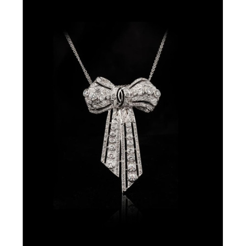 Pendentif femme en Or Blanc 18 Carats Ref 66588 | Chichkhane