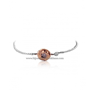 Gourmette femme en Or Bicolore 18 Carats Ref 47485 | Chichkhane