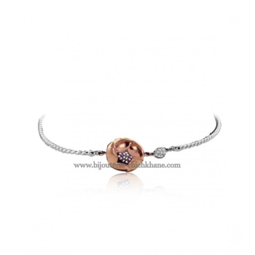 Gourmette femme en Or Bicolore 18 Carats Ref 47485 | Chichkhane