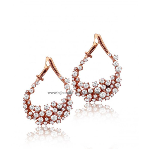 Boucles d'oreilles femme en Or Rose 18 Carats Ref 47217 | Chichkhane