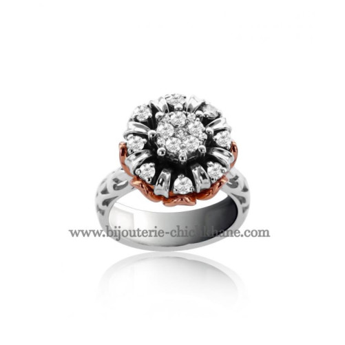 Solitaire femme en Or Bicolore  18 Carats Ref 51968 | Chichkhane
