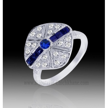 Bague femme en Or Blanc 18 Carats Ref 45262 | Chichkhane