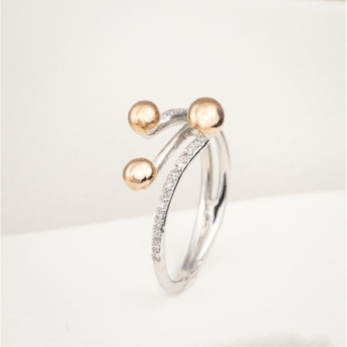 Bague femme en Or Bicolore  18 Carats Ref 66564 | Chichkhane
