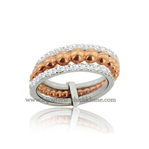 Bague femme en Or Bicolore  18 Carats Ref 46727 | Chichkhane