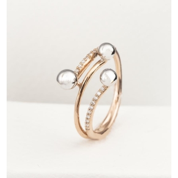 Bague femme en Or Bicolore 18 Carats Ref 66561 | Chichkhane