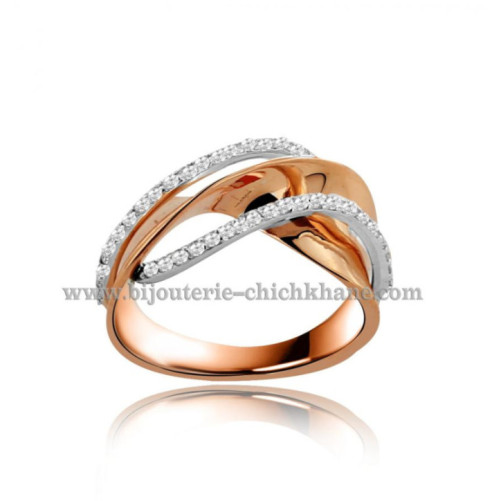 Bague femme en Or Bicolore  18 Carats Ref 43248 | Chichkhane