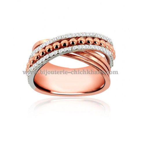 Bague femme en Or Bicolore  18 Carats Ref 43247 | Chichkhane
