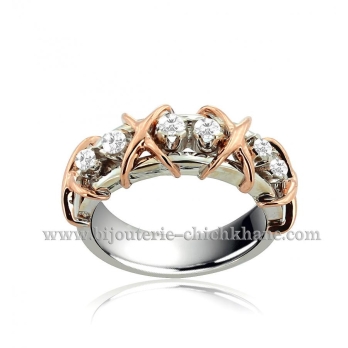 Bague femme en Or Bicolore  18 Carats Ref 43245 | Chichkhane