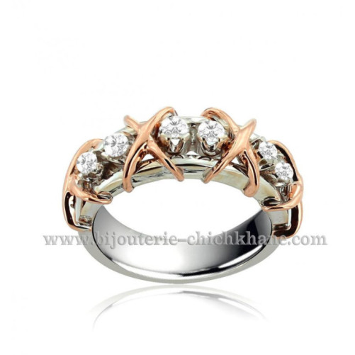 Bague femme en Or Bicolore  18 Carats Ref 43245 | Chichkhane