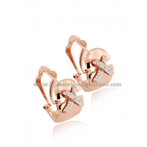 Boucles d'oreilles femme en Or Rose 18 Carats Ref 43238 | Chichkhane