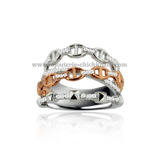 Bague femme en Or Bicolore  18 Carats Ref 43189 | Chichkhane