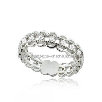 Alliance femme en Or Blanc 18 Carats Ref 43184 | Chichkhane