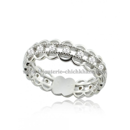 Alliance femme en Or Blanc 18 Carats Ref 43184 | Chichkhane