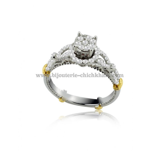 Solitaire femme en Or Bicolore  18 Carats Ref 43178 | Chichkhane