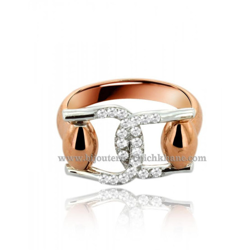 Bague femme en Or Bicolore 18 Carats Ref 43297 | Chichkhane