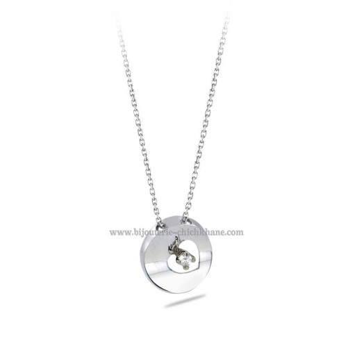 Collier femme en Or Blanc 18 Carats Ref 65093 | Chichkhane