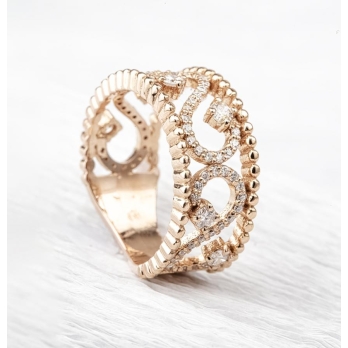 Bague femme en Or Rose 18 Carats Ref 67142 | Chichkhane