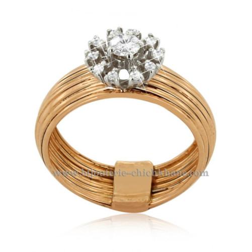 Solitaire femme en Or Bicolore  18 Carats Ref 52004 | Chichkhane