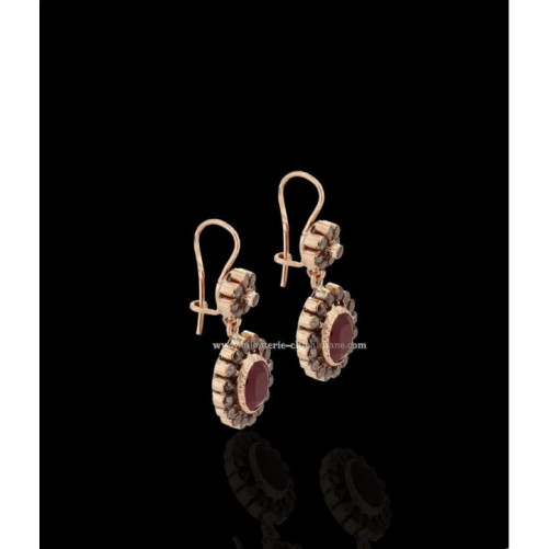 Boucles D'oreilles Diamants Rose ''Chichkhane'' 38847
